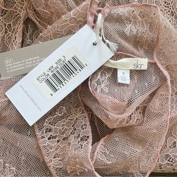 SKIN Lace Bodysuit in Blush Pink - Picture 4 of 9